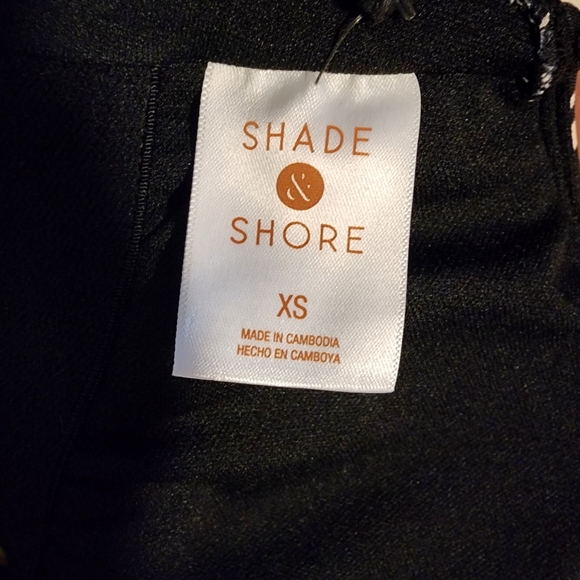 Shade & Shore Double Strap Plunge One Piece Swimsuit XS Black Animal Print Zebra - Picture 5 of 8